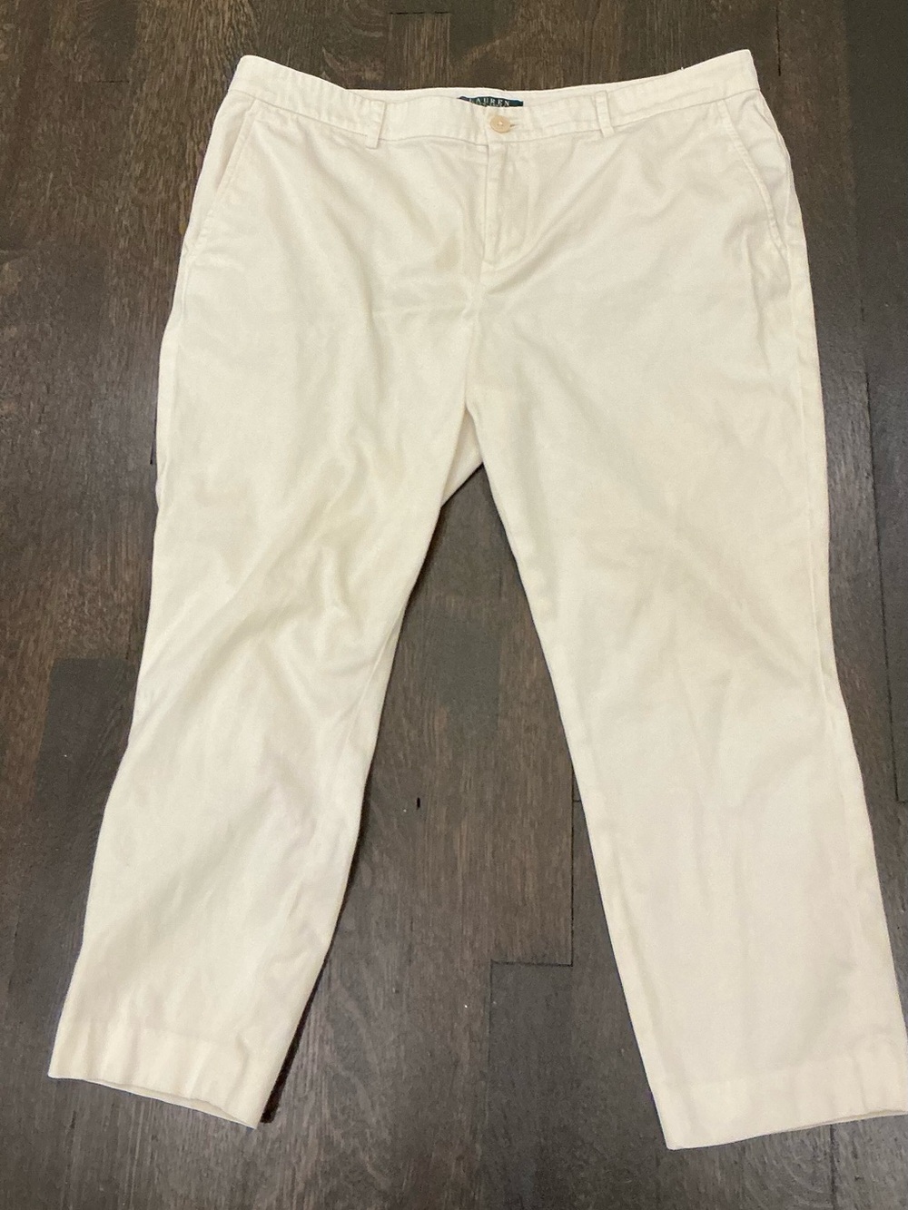 Polo by Ralph Lauren White Cropped Ankle Pants